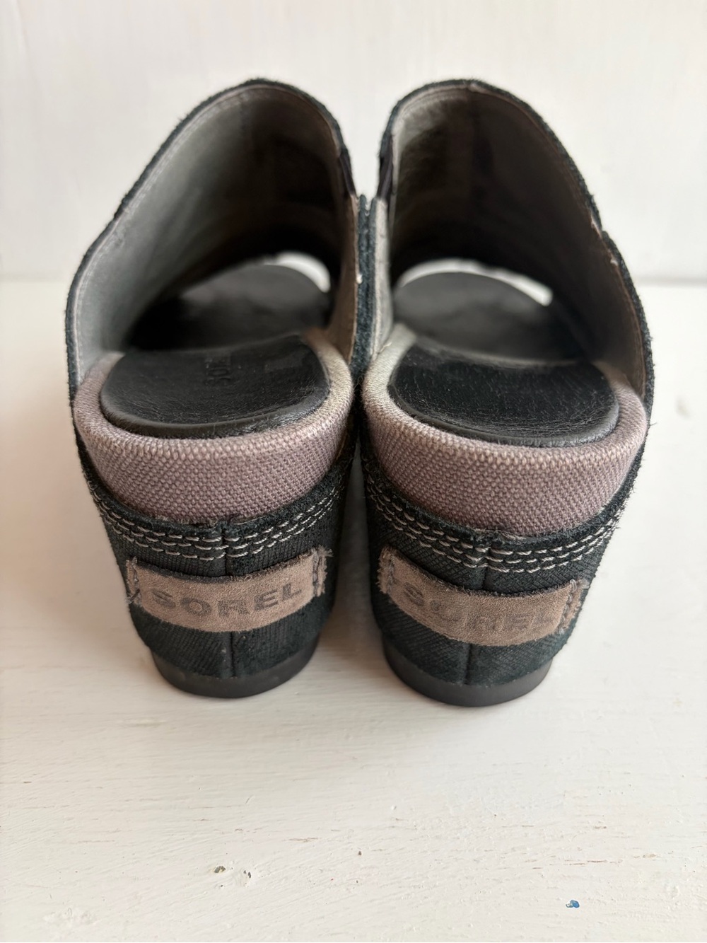 Sorel Joanie Mule II Leather Wedge Sandals – Black - Picture 5 of 9
